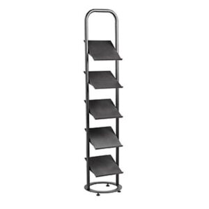 FLOOR STANDING BROCHURE HOLDER WITH 5 TILTING  SHELVES