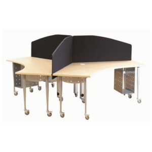 BUDGET DESK BASED SCREENS 16MM WITH BLACK PVC EDGING
